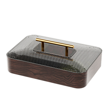 Vintage fa textúrájú aszalt gyümölcsös doboz kettős gyümölcstálcával, zárható és nedvességálló, több rekesz