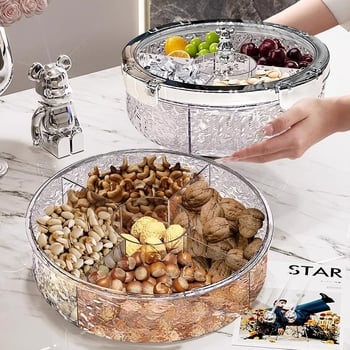 Pladanj u obliku medvjeda sa zatvorenim poklopcem za orašaste plodove i grickalice, pregrade za suho voće, kućna upotreba, lagani luksuzni dizajn