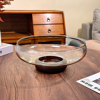 Farfurie pentru fructe din sticlă, stil luxos ușor retro Song, calitate premium