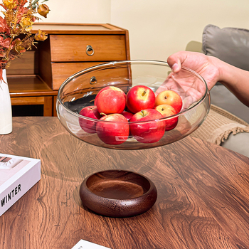 Farfurie pentru fructe din sticlă, stil luxos ușor retro Song, calitate premium