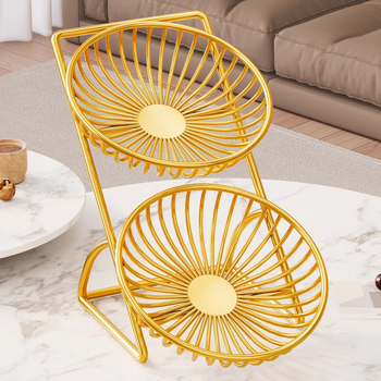 Cos de fructe pentru uz casnic — structură din sârmă, brand Evesigar/isi home, stil modern simplu