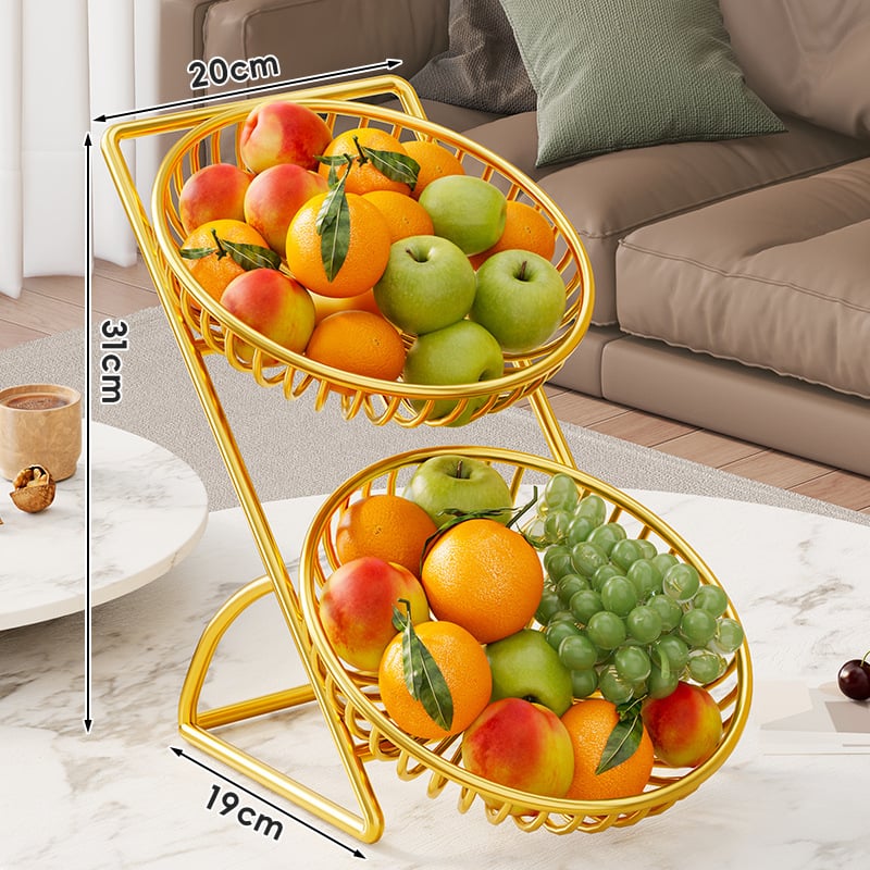 Cos de fructe pentru uz casnic — structură din sârmă, brand Evesigar/isi home, stil modern simplu