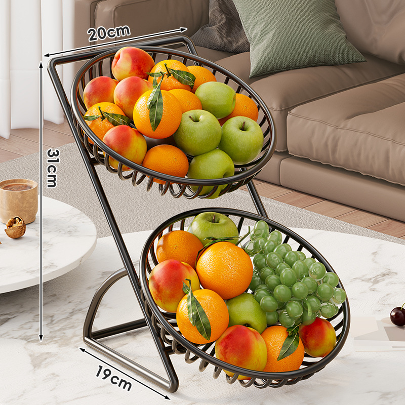 Cos de fructe pentru uz casnic — structură din sârmă, brand Evesigar/isi home, stil modern simplu