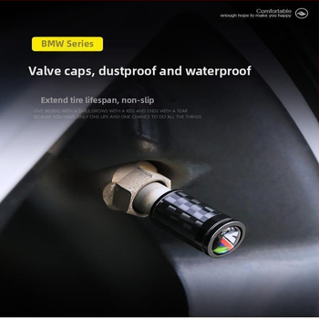 Ventil de anvelopă din aliaj de aluminiu, protecție împotriva prafului și furt, pentru modelele BMW — Brand: Car Card Bowl