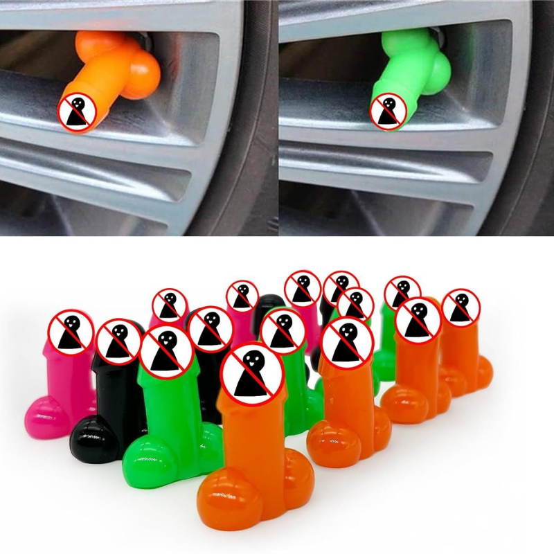 Capace de valve cu lumină nocturnă pentru mașină, motocicletă și bicicletă – cauciuc, sistem American Valve, montaj prin compresie, cavitate obișnuită