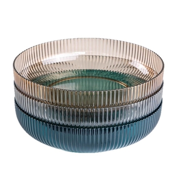 Farfurie de fructe pentru măsuța de cafea din living — material PET, stil modern simplu, model cu dungi, calitate de top.