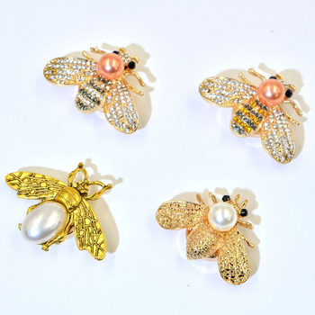 Metalne manšetne kopče TOMYDAY — prirodni unisex stil, elektroplatirani završetak, motiv pčele i kristala