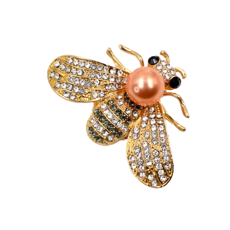 Metalne manšetne kopče TOMYDAY — prirodni unisex stil, elektroplatirani završetak, motiv pčele i kristala