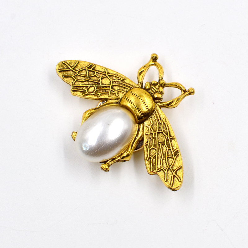 Metalne manšetne kopče TOMYDAY — prirodni unisex stil, elektroplatirani završetak, motiv pčele i kristala