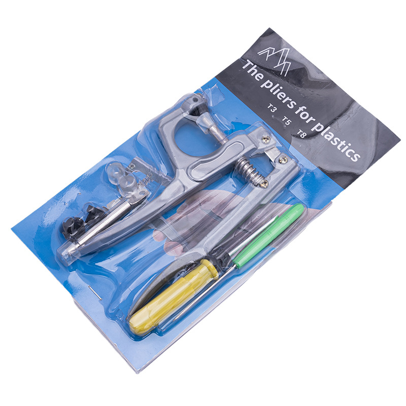 Set de clește pentru nasturi din rășină - instrument de montaj cu capac de protecție pentru nasturi ascunși, presă manuală, structură cu patru nasturi, pentru îmbrăcăminte și paltoane