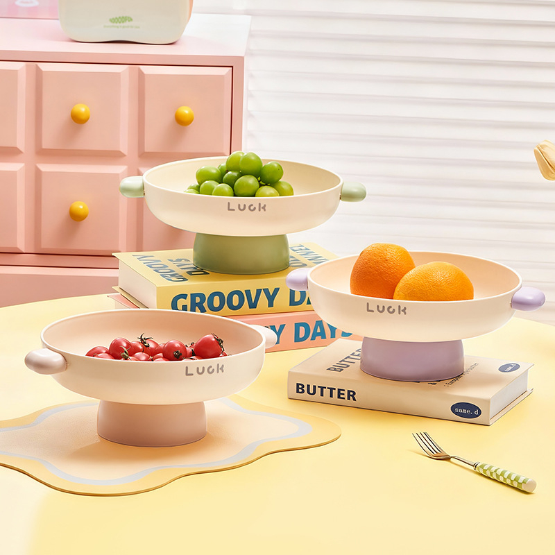 Tavă de fructe pe picioare înalte, stil Nordic, material PP, model SFS-9030, lansare iarna 2025