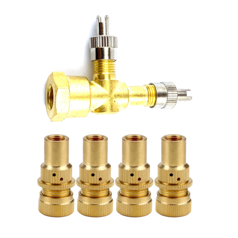 Tpms Copper Integrated Three-Way Valve — Pressure Test and Deflation Tool Set; Tubeless Valve, Screw-On, Standard Core, All Models Compatible