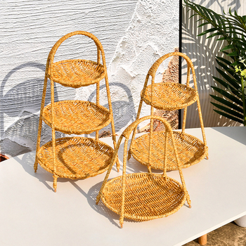 Καλάθι φρούτων - Χειροποίητο υφαντό, Πολυεπίπεδο, Ρατάν, Ιαπωνικού στυλ (Μάρκα: Huangtu Process)