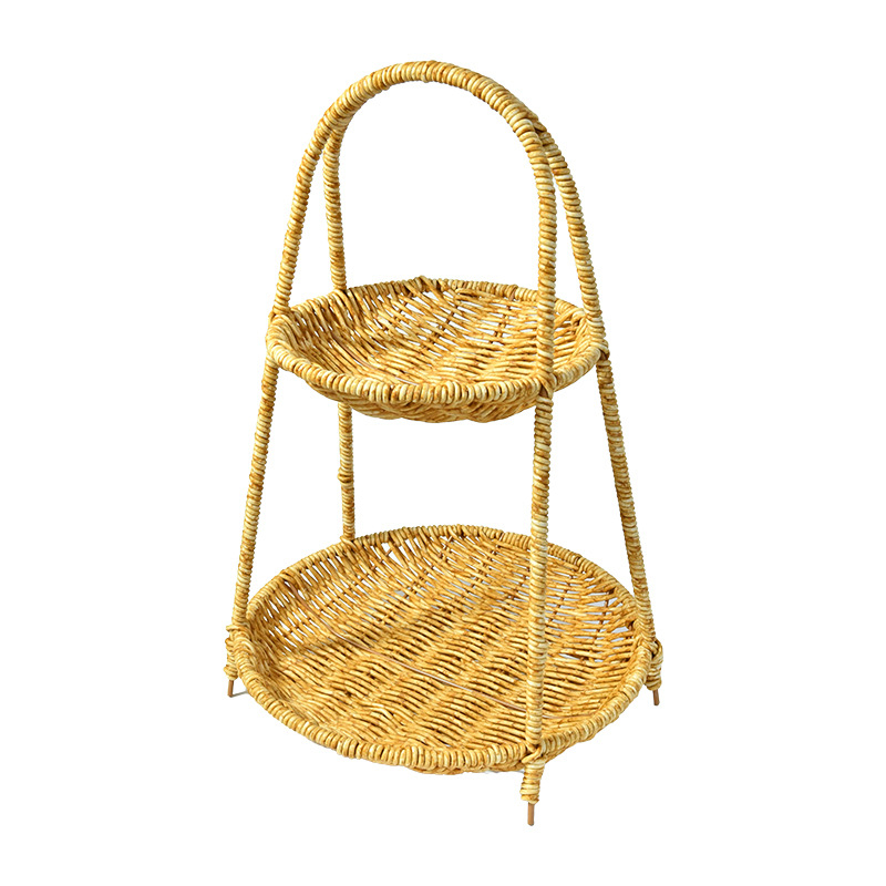 Καλάθι φρούτων - Χειροποίητο υφαντό, Πολυεπίπεδο, Ρατάν, Ιαπωνικού στυλ (Μάρκα: Huangtu Process)