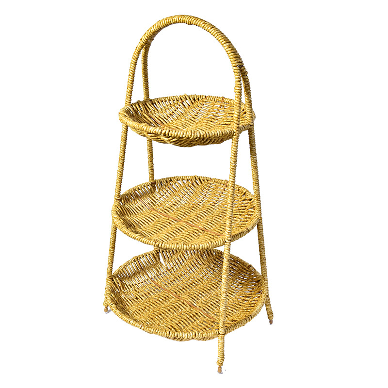 Καλάθι φρούτων - Χειροποίητο υφαντό, Πολυεπίπεδο, Ρατάν, Ιαπωνικού στυλ (Μάρκα: Huangtu Process)