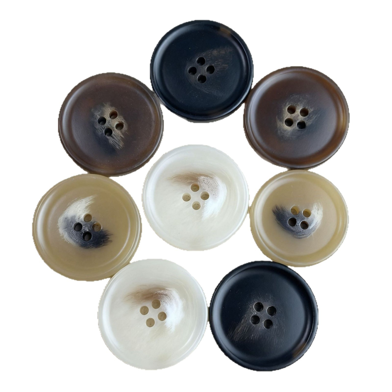 Κομβάκια ρητίνης με τέσσερις οπές, αντίγραφο κέρατος, κατάλληλα για κοστούμι, παλτό και σακάκι