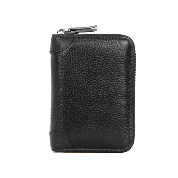 Καρτοθήκη από γνήσιο δέρμα κορυφαίου στρώματος με προστασία RFID, πολλαπλές θήκες καρτών, unisex, αστικός στυλ