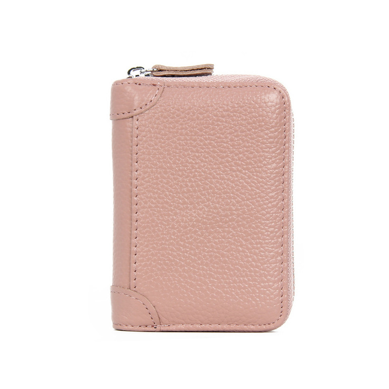 Καρτοθήκη από γνήσιο δέρμα κορυφαίου στρώματος με προστασία RFID, πολλαπλές θήκες καρτών, unisex, αστικός στυλ