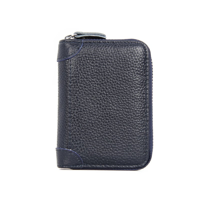 Καρτοθήκη από γνήσιο δέρμα κορυφαίου στρώματος με προστασία RFID, πολλαπλές θήκες καρτών, unisex, αστικός στυλ