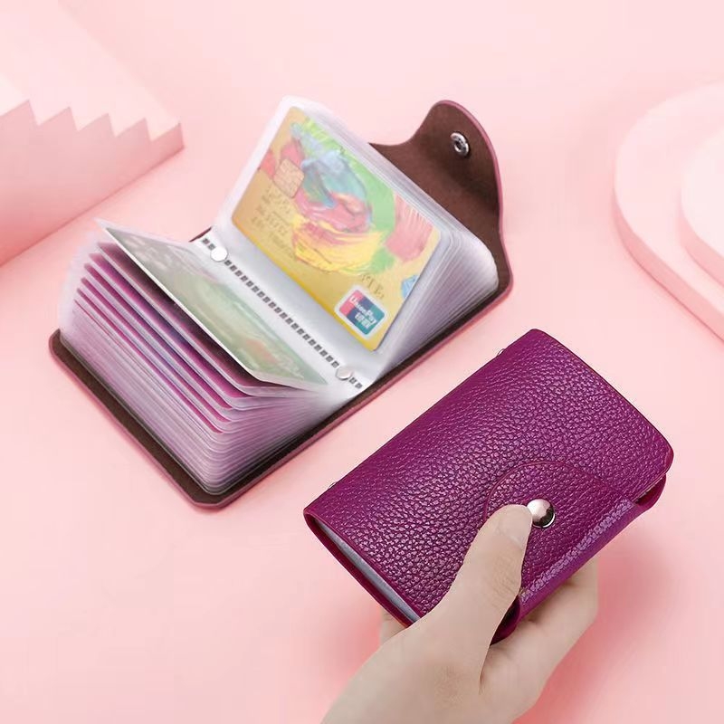PU kožni držač kartica, unisex, dizajn s jednim sklopom, gradski stil