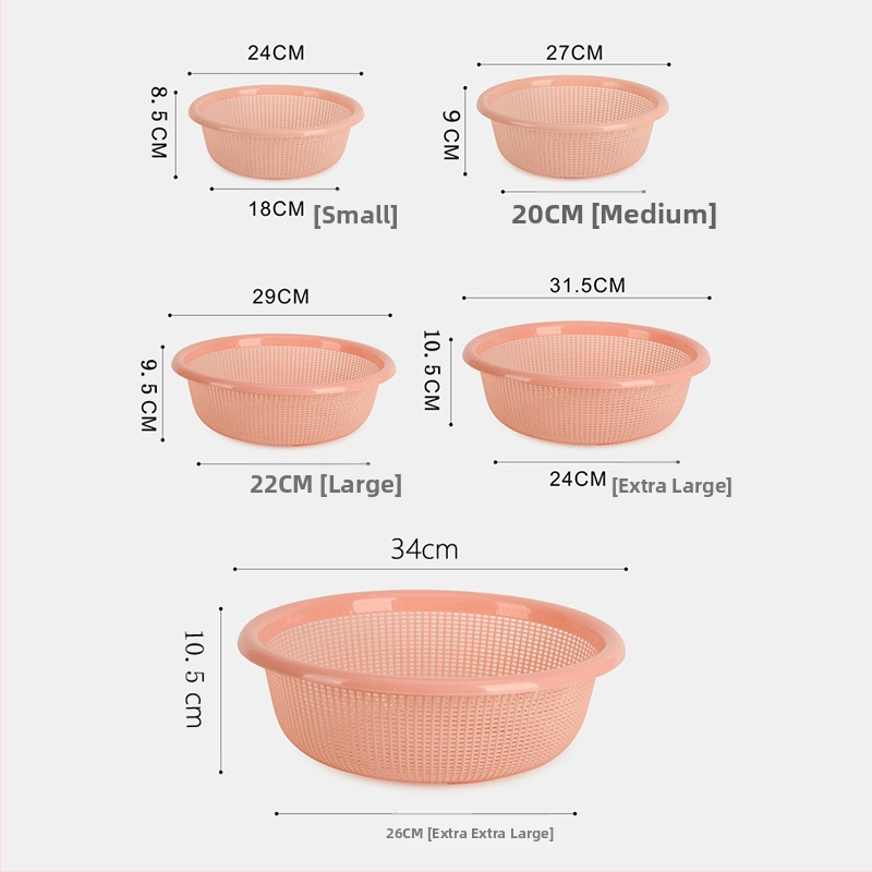 Coș de spălat vase din plastic PP pentru fructe și legume, cu bazin de scurgere, coș de fructe și legume, origine Jieyang Guangdong