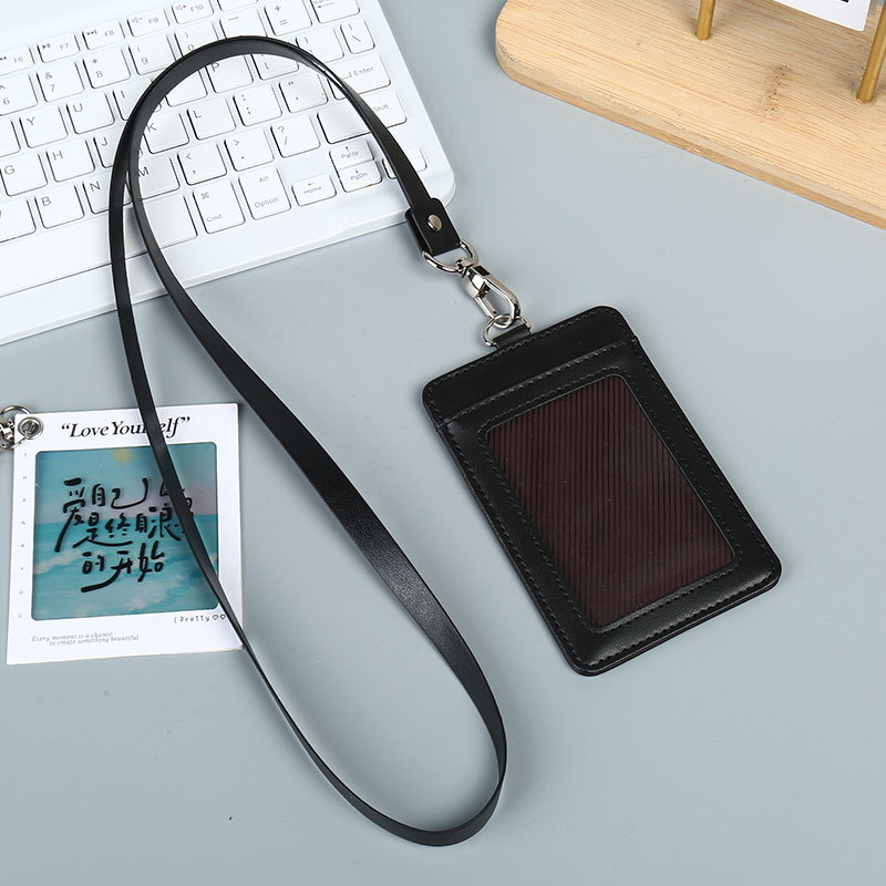 Deepen Držač kartica – Kožna, kartica zaposlenika / kartica za pristup, poslovni/OL stil