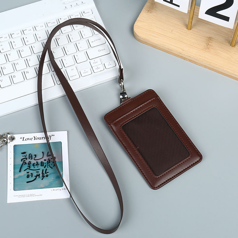 Deepen Držač kartica – Kožna, kartica zaposlenika / kartica za pristup, poslovni/OL stil