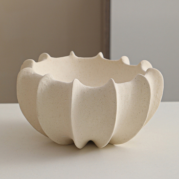 Κεραμική πιατέλα φρούτων σε σχήμα κοχυλιού και καλάθι φρούτων, σκανδιναβικό μινιμαλιστικό στυλ για τραπεζάκι σαλονιού, κυκλοφόρησε το 2025