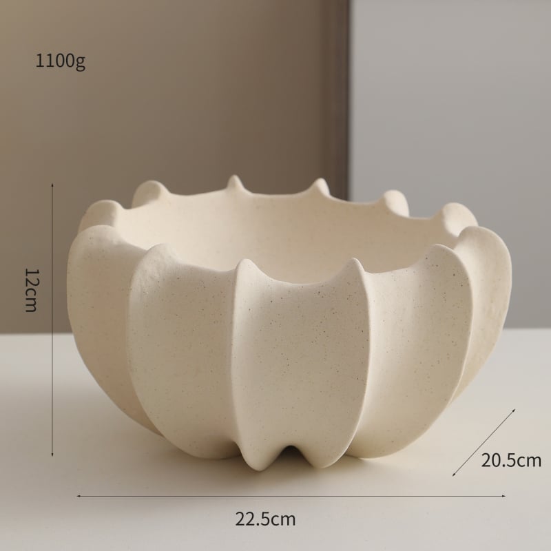 Κεραμική πιατέλα φρούτων σε σχήμα κοχυλιού και καλάθι φρούτων, σκανδιναβικό μινιμαλιστικό στυλ για τραπεζάκι σαλονιού, κυκλοφόρησε το 2025