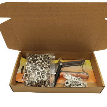 Σετ εργαλείων εγκατάστασης eyelets - Χειροκίνητες πρέσες, σίδηρος, 500 σετ, για υφάσματα ιστιοπλοΐας, σκηνές, τέντες, τσάντες και ρούχα