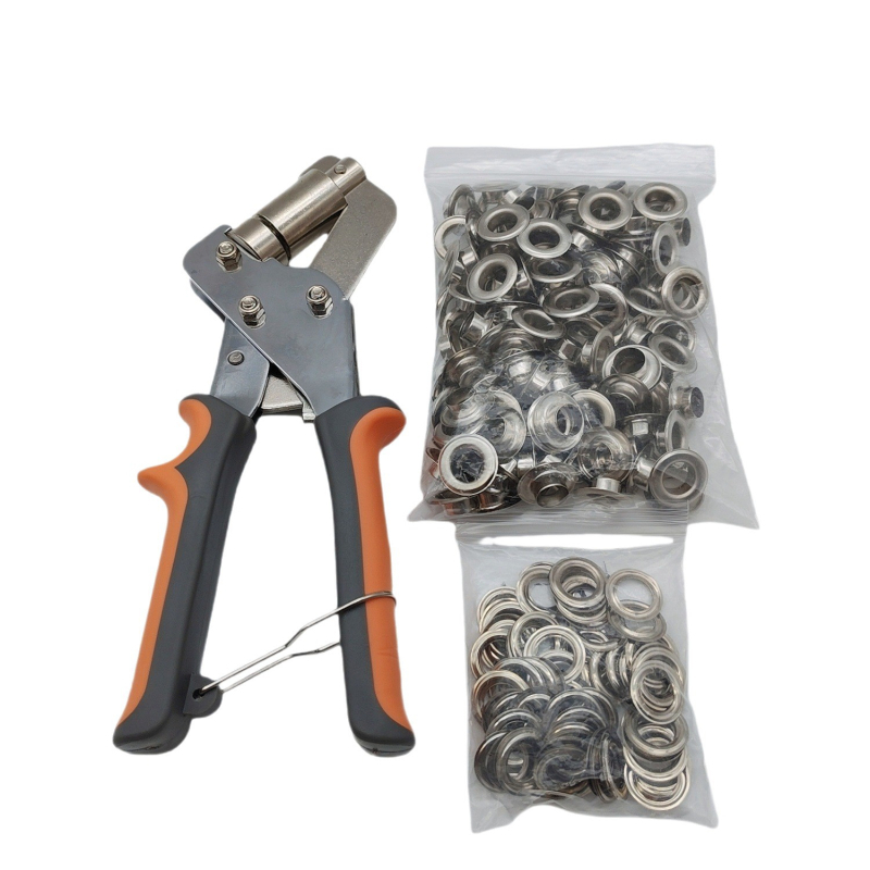 Σετ εργαλείων εγκατάστασης eyelets - Χειροκίνητες πρέσες, σίδηρος, 500 σετ, για υφάσματα ιστιοπλοΐας, σκηνές, τέντες, τσάντες και ρούχα