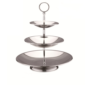Ευρωπαϊκού στυλ τριώροφος ανοξείδωτος δίσκος για γλυκίσματα και φρούτα, για γάμους