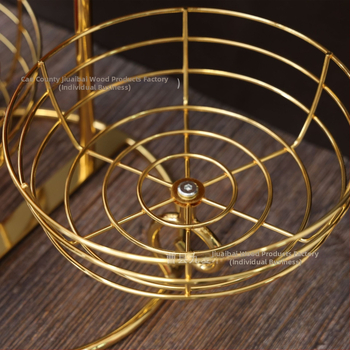 Αποσπώμενο διπλό μεταλλικό καλάθι φρούτων με άγκιστρο μπανάνας