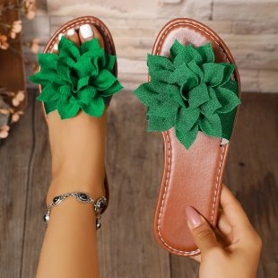 Ženske papuče s mašnicom, ravna potplata - velur gornji dio, PVC đon, PU unutrašnjost, okrugli vrh, slip-on