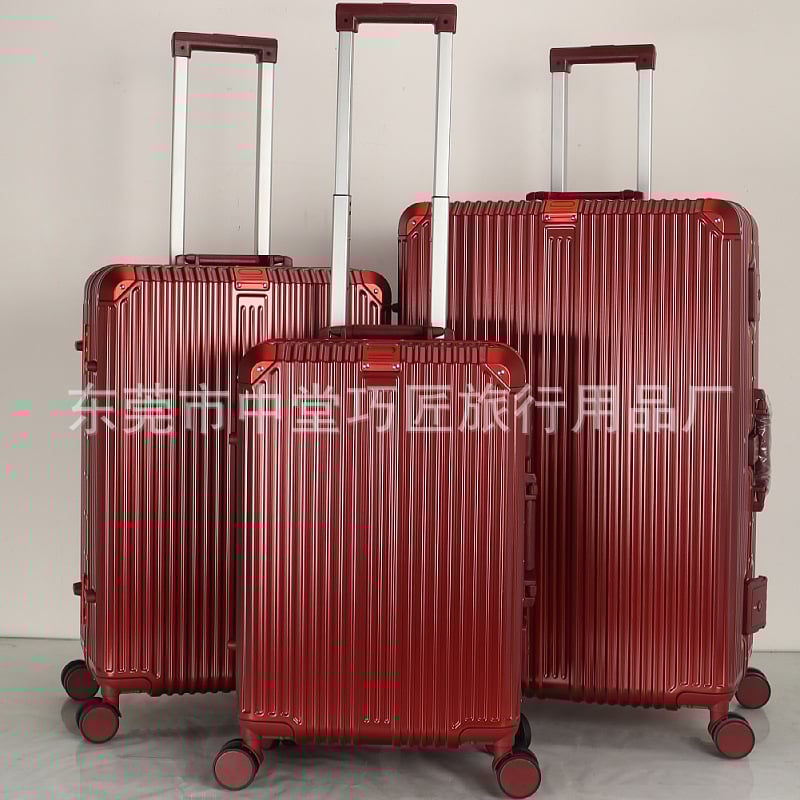 Valiză de călătorie cu cadru din aluminiu, PC, lacăt TSA cu cod, roți universale, greutate 3,5 kg