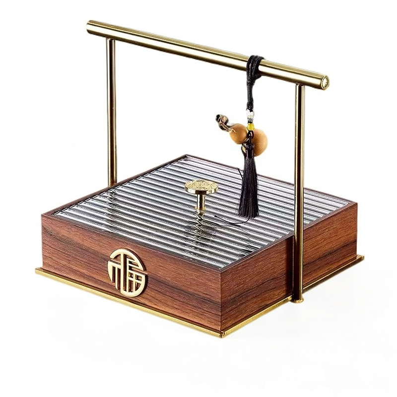 Lesisi cutie din lemn pentru fructe și gustări – stil chinezesc nou, farfurie de fructe portabilă pentru sufragerie