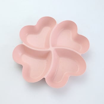 Πιάτο φρούτων με καρδιά σχήματος τετράφυλλου τριφυλλιού, πλαστικό, μοντέρνου μινιμαλιστικού στυλ, Runran