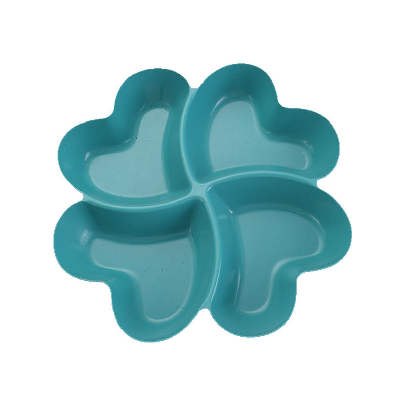 Πιάτο φρούτων με καρδιά σχήματος τετράφυλλου τριφυλλιού, πλαστικό, μοντέρνου μινιμαλιστικού στυλ, Runran