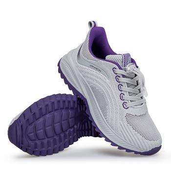 Unisex ελαφριά διαπνέοντα παπούτσια περπατήματος με ύφασμά πάνω, στρογγυλή μύτη, ελαστικό κλείσιμο, επίπεδη φτέρνα