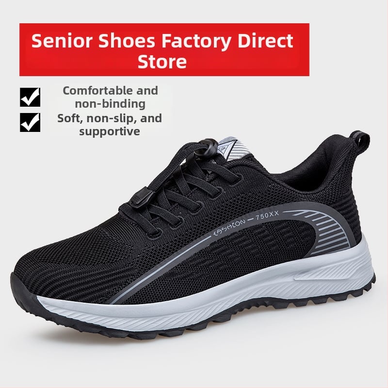 Unisex ελαφριά διαπνέοντα παπούτσια περπατήματος με ύφασμά πάνω, στρογγυλή μύτη, ελαστικό κλείσιμο, επίπεδη φτέρνα