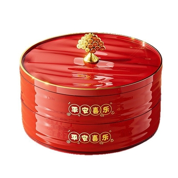 Πλαστικό πιάτο φρούτων με περιστρεφόμενα διαμερίσματα, μοντέρνος απλός σχεδιασμός, άριστης ποιότητας