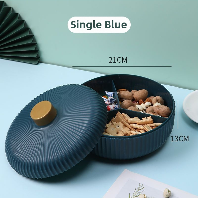 Plastična kutija za sušeno voće s odjeljcima i poklopcem, lagani luksuzni stil