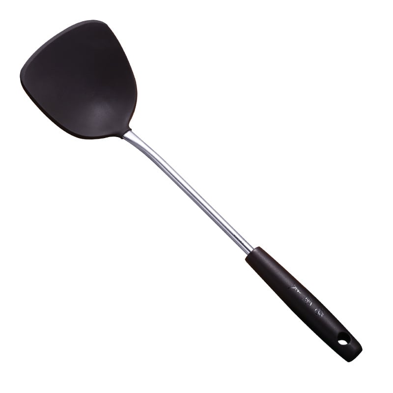 Silikonasta kuhinjska spatula s plastičnim držalom – neprianjajuća, otporna na visoke temperature, zaštita od opeklina, Hocuf/Good Chef