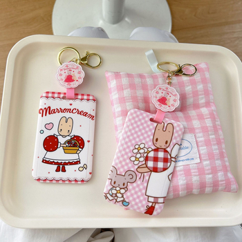 Držač kartica – Jasmine Rabbit karikatura, sladak IG stil, vrhunski dojam, zaštita za kampus kartice i kartice za obrok, akril