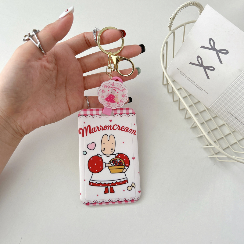 Držač kartica – Jasmine Rabbit karikatura, sladak IG stil, vrhunski dojam, zaštita za kampus kartice i kartice za obrok, akril