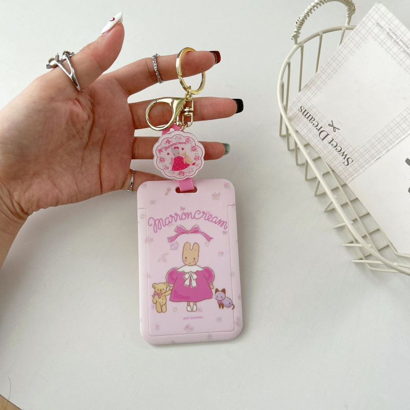 Držač kartica – Jasmine Rabbit karikatura, sladak IG stil, vrhunski dojam, zaštita za kampus kartice i kartice za obrok, akril