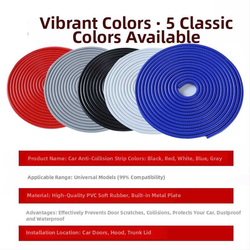 Meihang nárazníkový pás, PVC + kovový plech, model Iron paste-free bumper strip, univerzálne