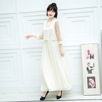 Téli elegáns estélyi ruha házigazdának, 3/4-es ujjú, középső derék, középmagas hosszúságú szoknya, poliészter anyag 70-80%