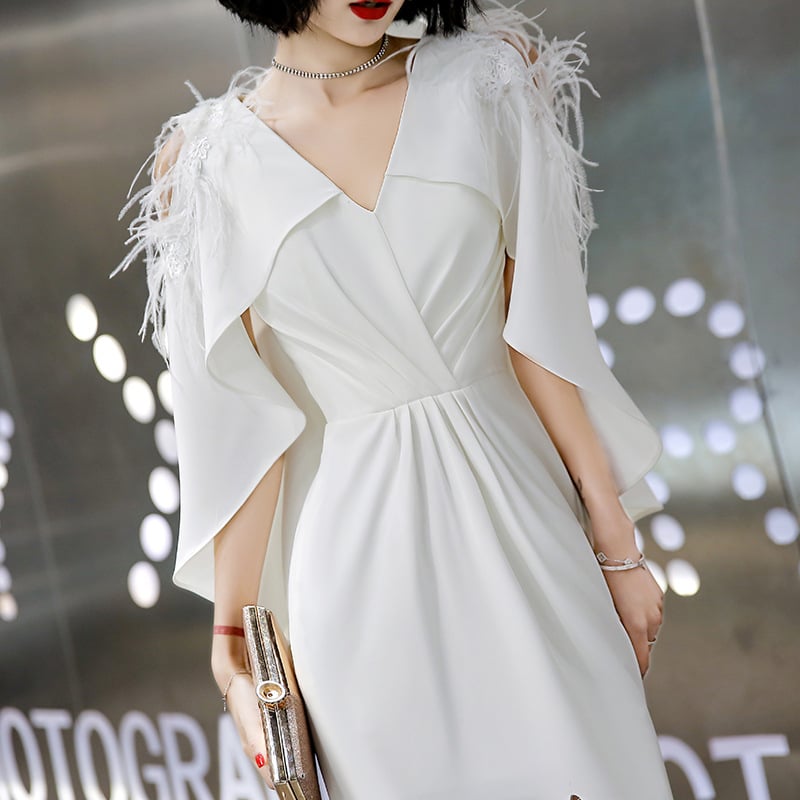 Estélyi ruha - magas derék, 3/4-es ujjak, hosszú szoknya, hercegnői sziluett