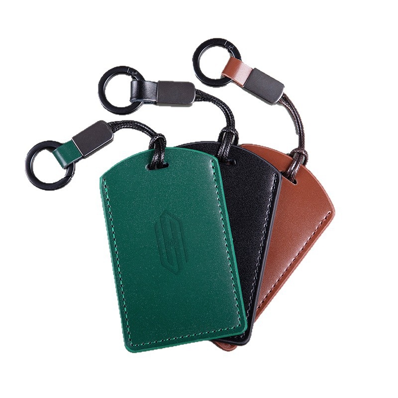 Kožna futrola za kartice i ključeve od kravlje kože, minimalistički stil, NFC, podržava proximit kartice, prilagodljiva